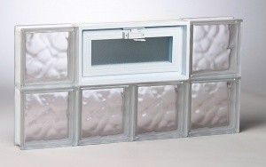 Wavy Pattern Glass Block Window